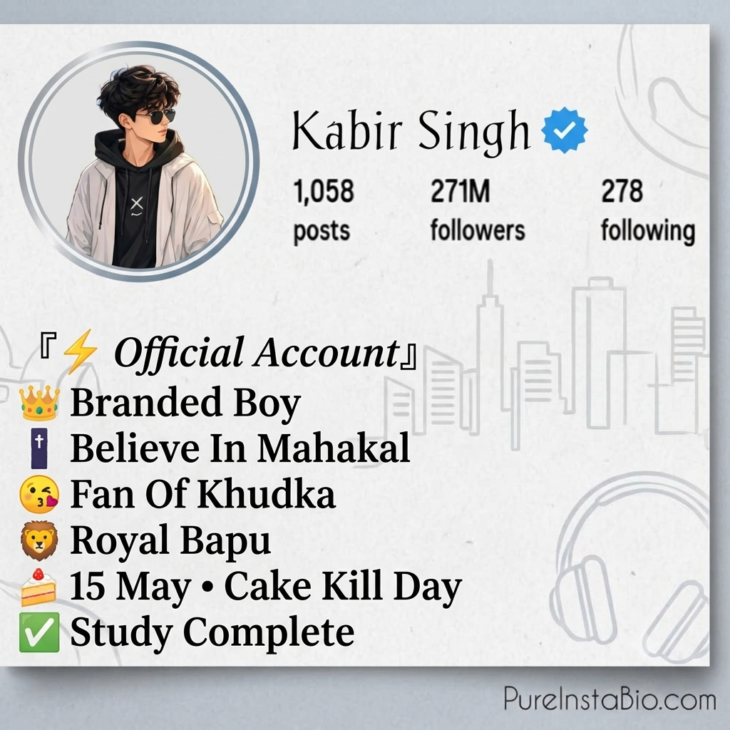 Instagram Bio for Boys Attitude
