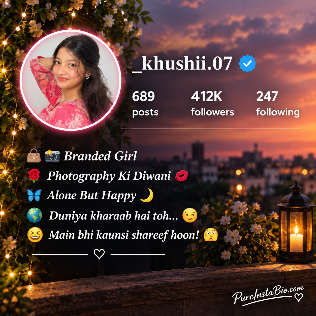 Instagram Bio for Girls Simple
