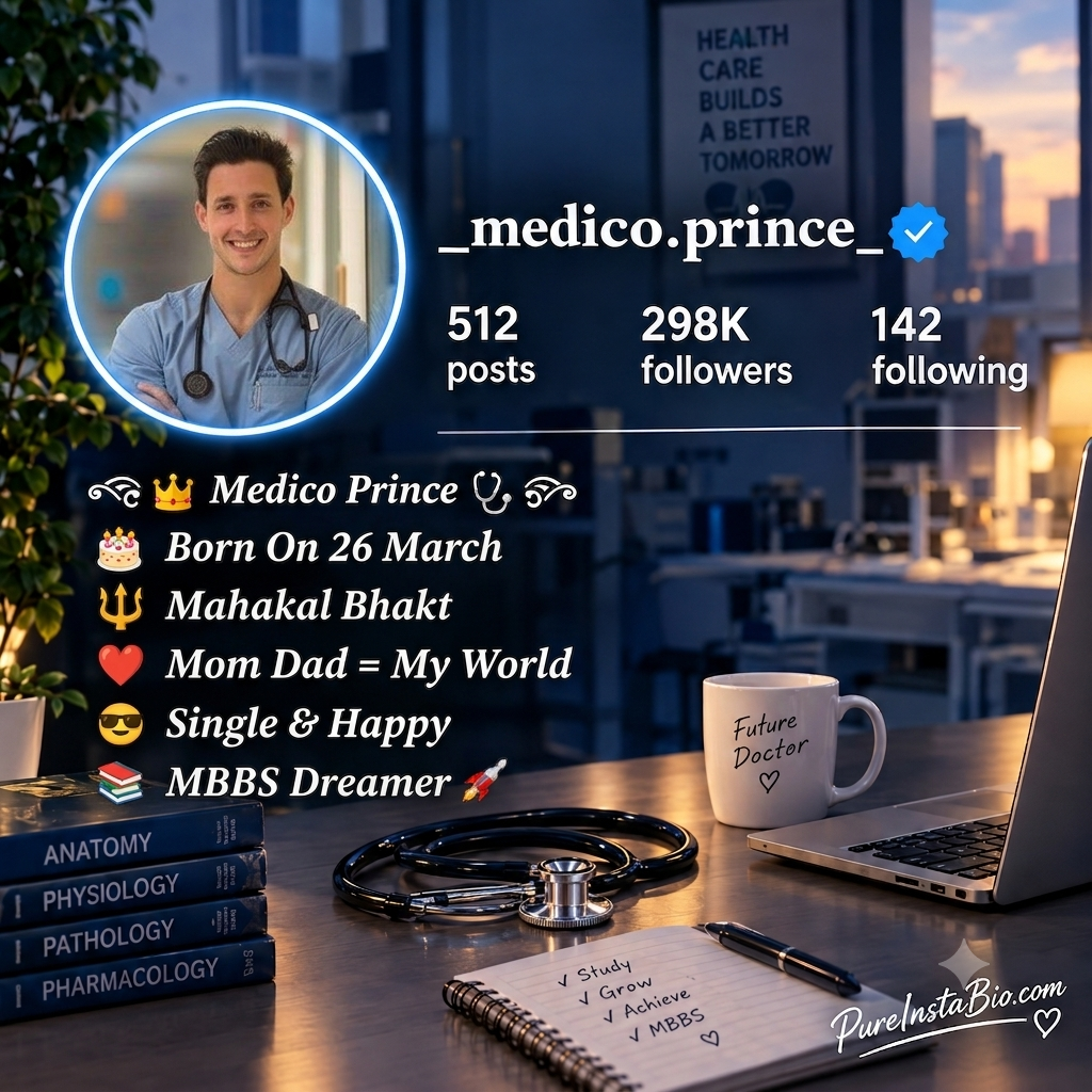 Medical Student Bio for Instagram with Emoji