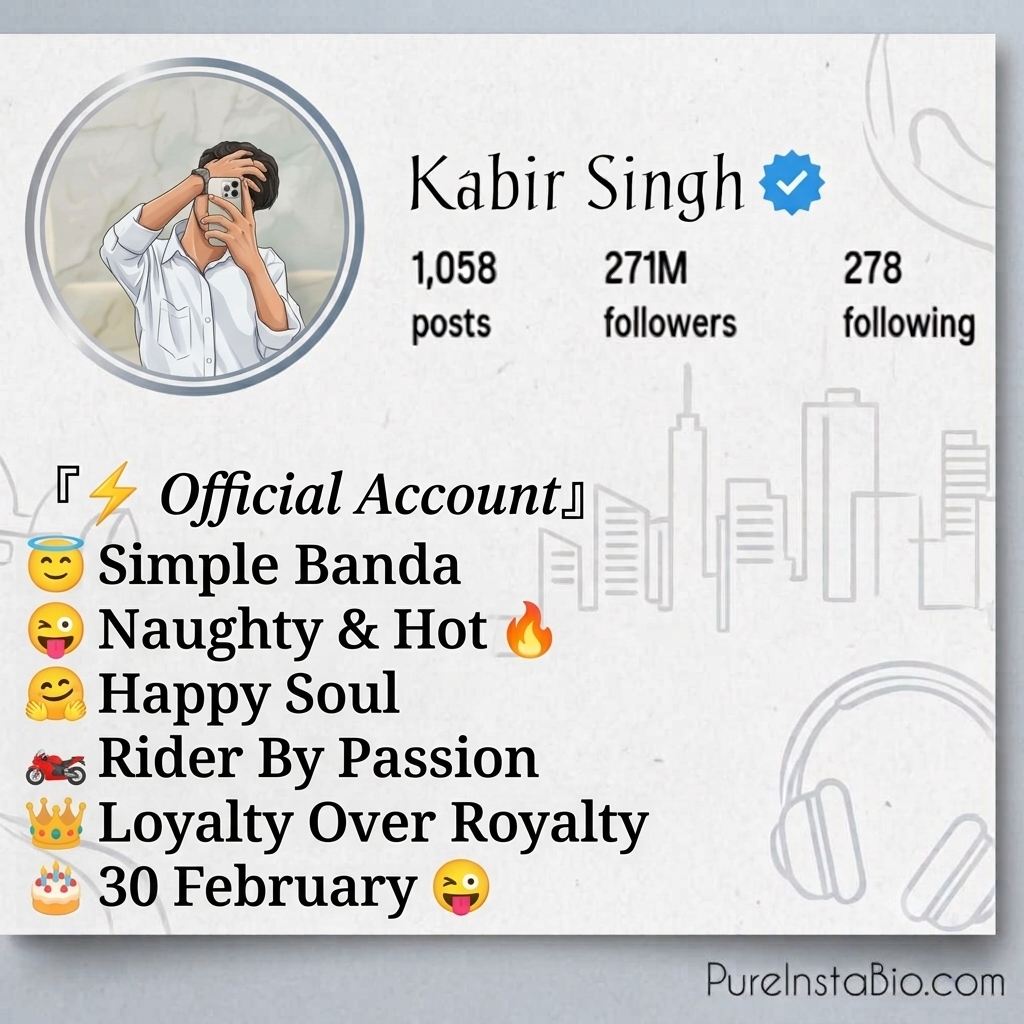 Instagram bio for Boys stylish font