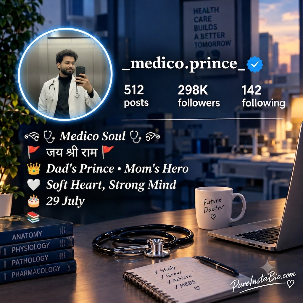 Instagram Bio For Medical Student stylish