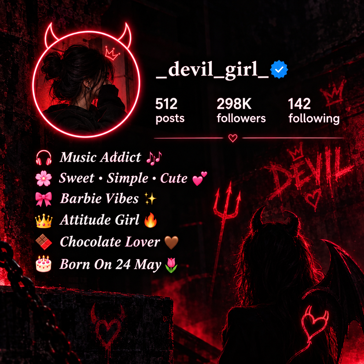 Devil Bio For Instagram