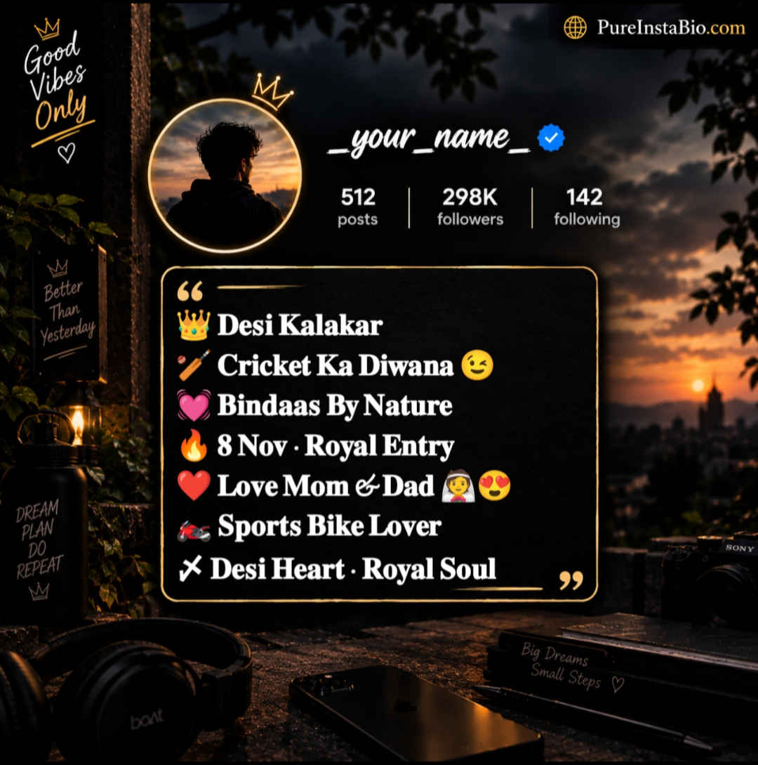 Instagram bio in hindi stylish