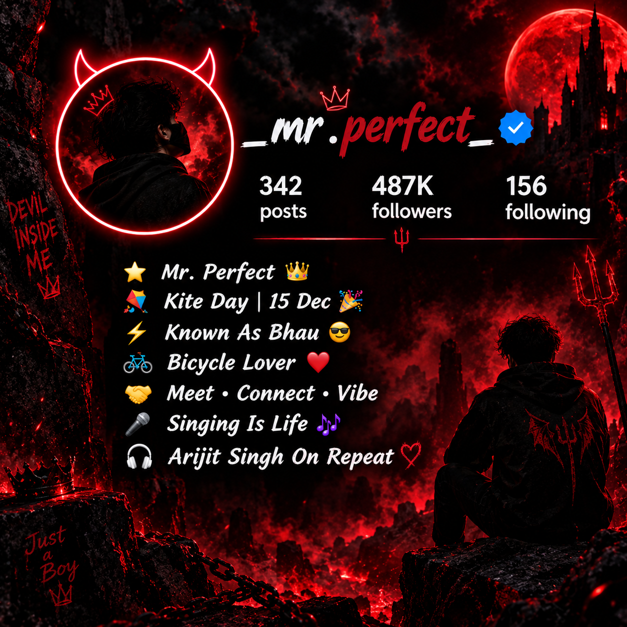 Short devil bio for instagram