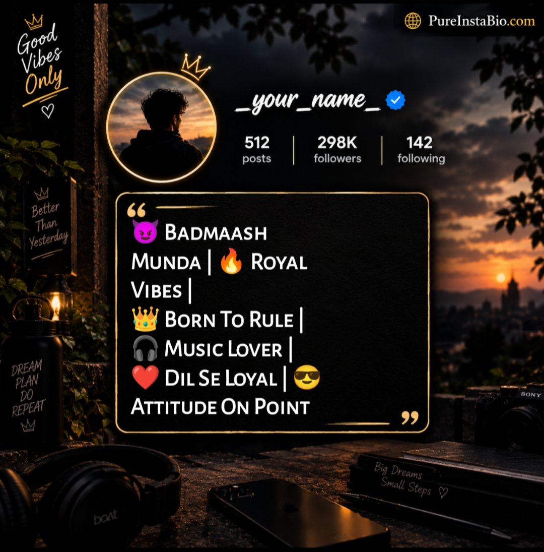 Instagram bio in hindi attitude