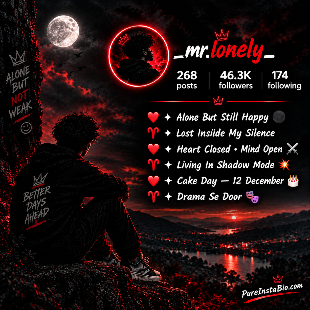 Alone Bio For Instagram Stylish Boy
