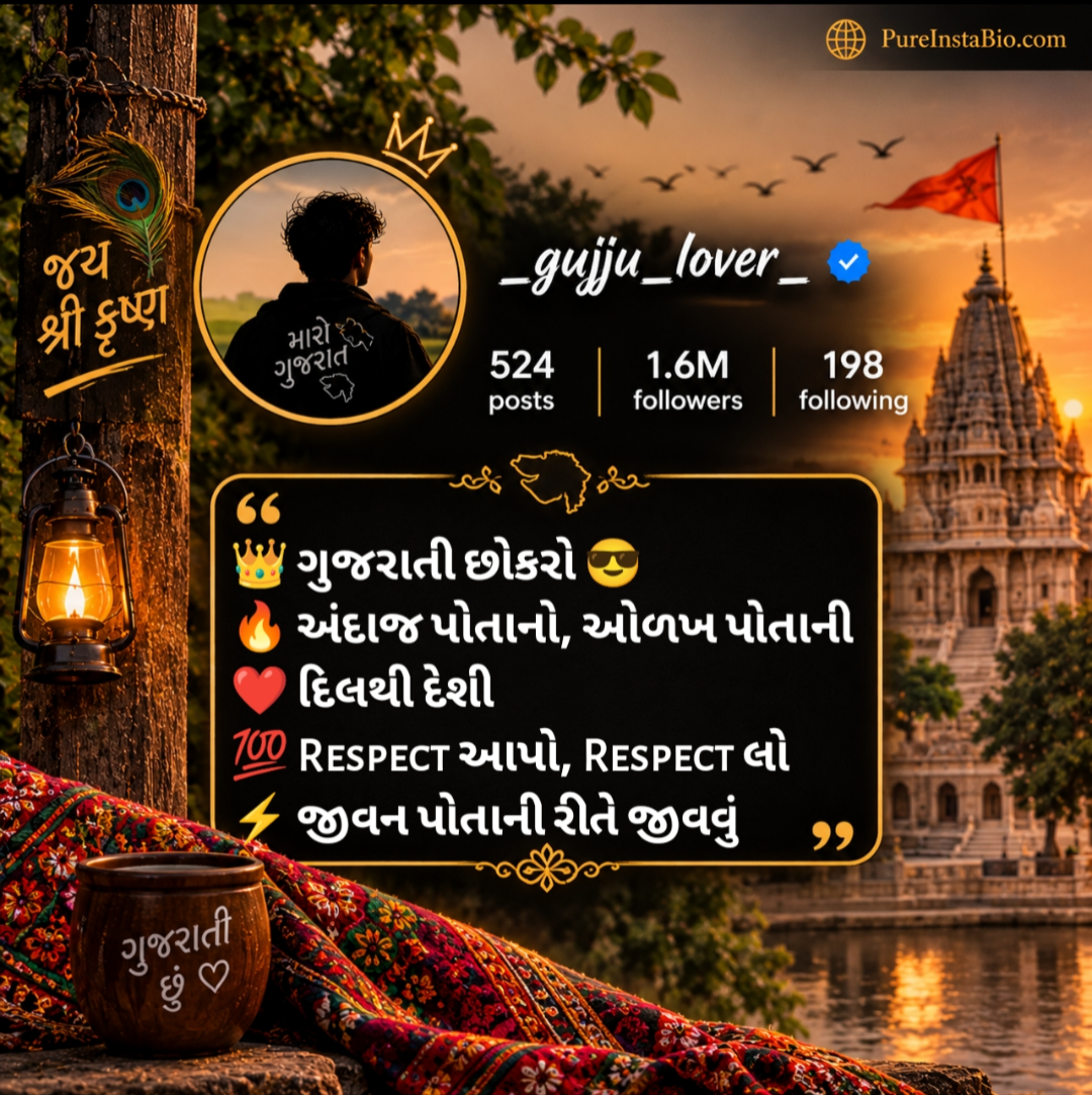 Instagram Bio in Gujarati